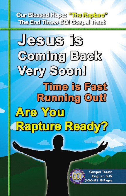 BIBLE, GOSPEL TRACTS: The Rapture, Pack of 32 units in 2 Covers, 16 Pages Each