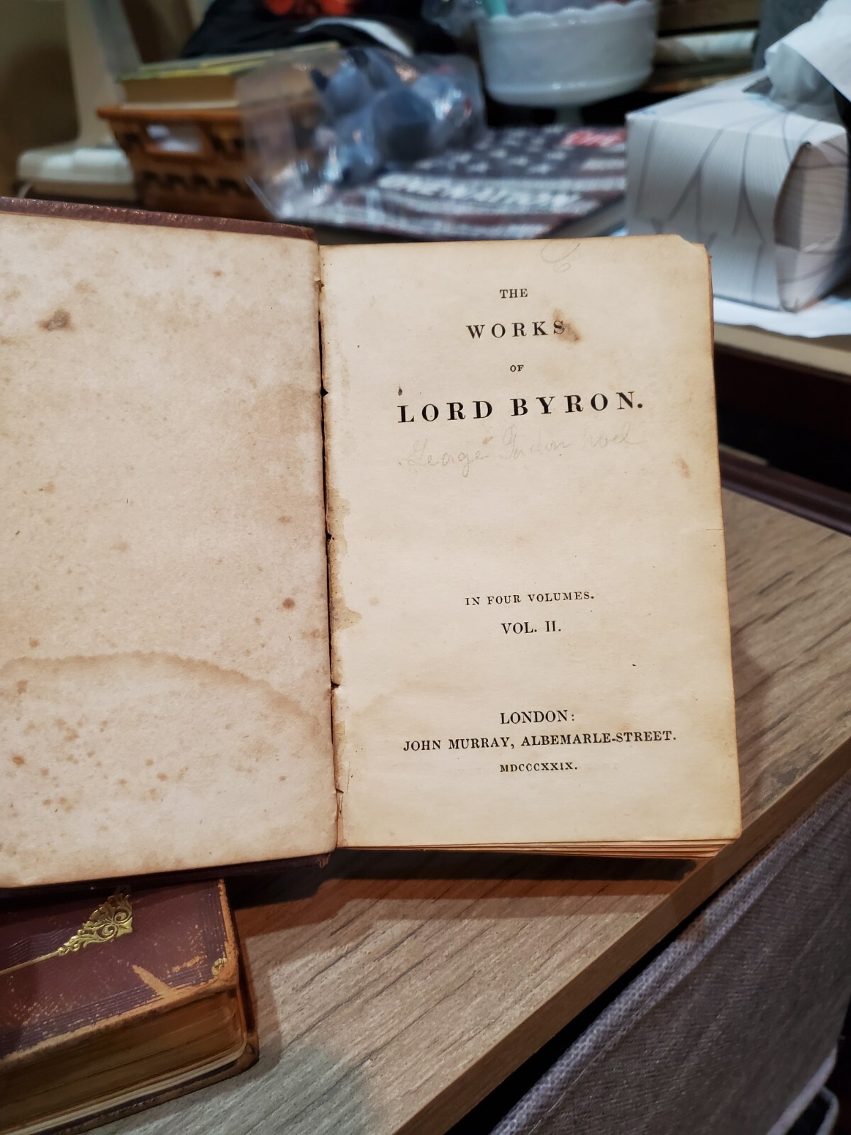 1929 MDCCCXXIX Vol II III IV Byron’s Works OF LORD BYRON Leather Bound Gilt edg