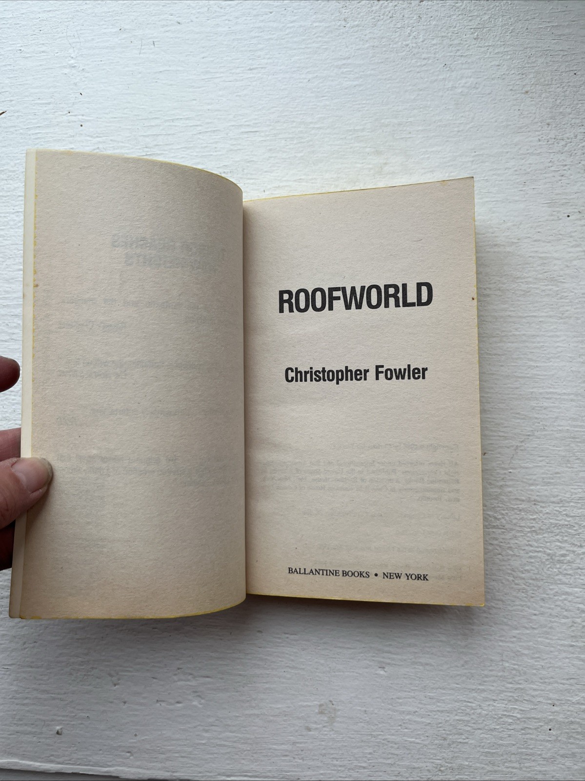 Roofworld by Christopher Fowler ~ 1988 Thriller ~ Paperback ~
