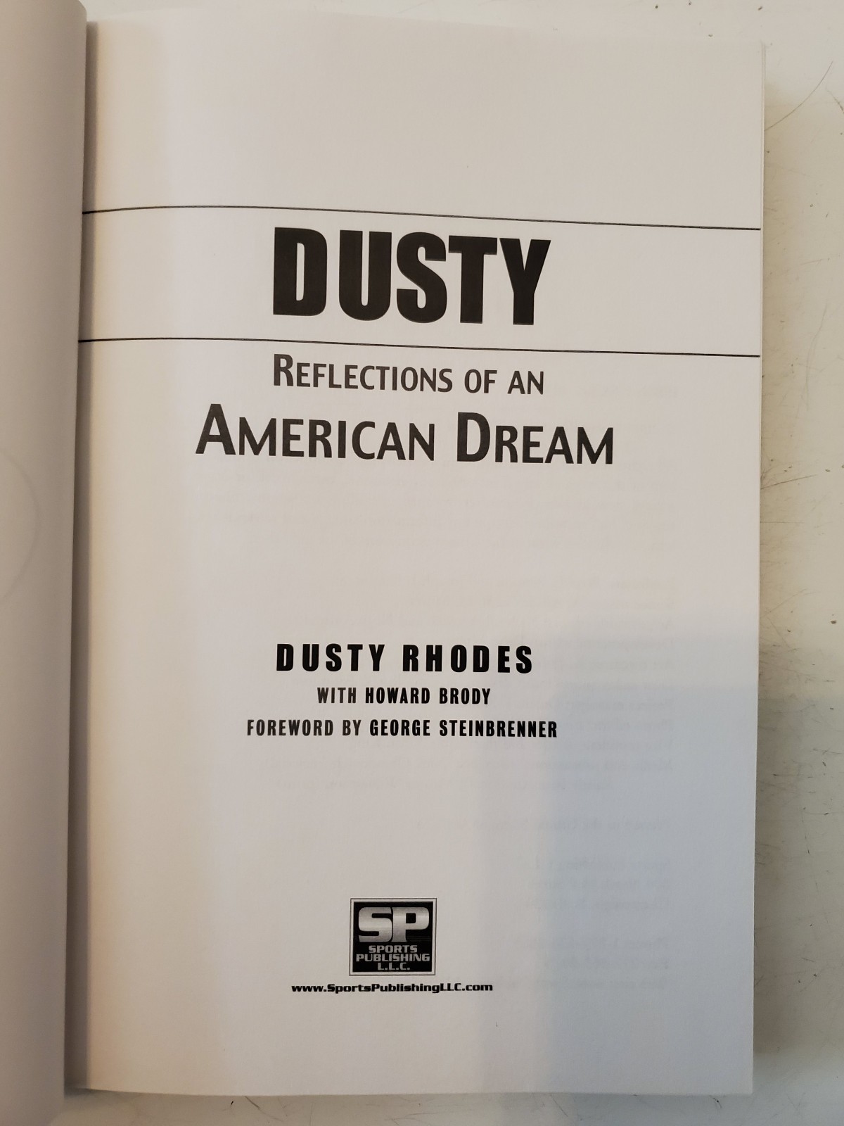 DUSTY Reflections of an American Dream by Dusty Rhodes – AUTOGRAPHED- NEW