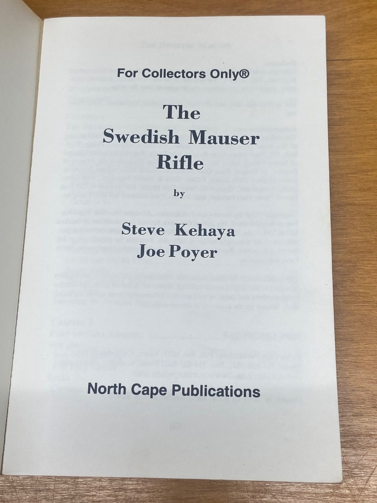 The Swedish Mauser Rifles Steve Kehaya Joe Poyer