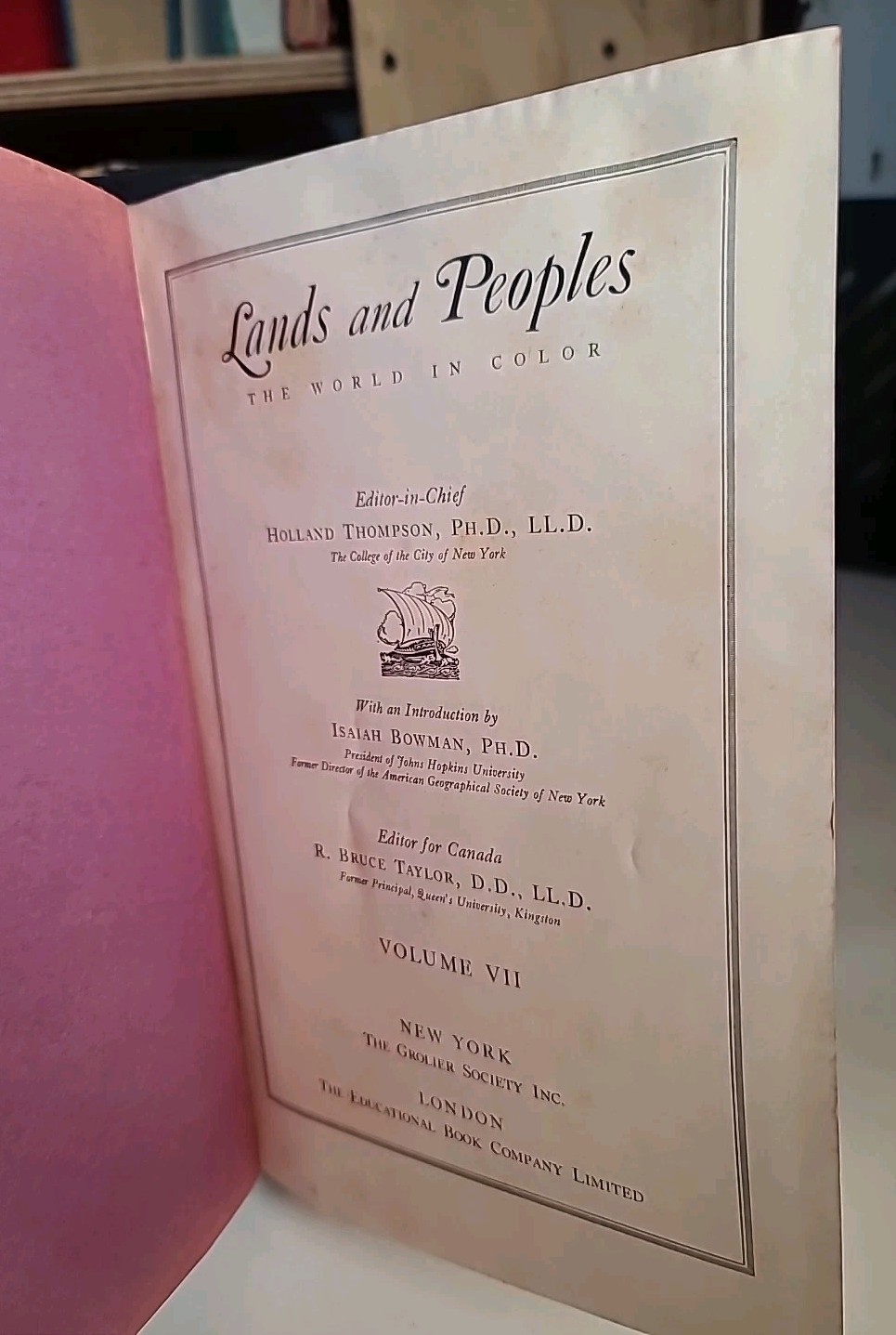 Lands and Peoples The World in Color Set of 5 Hardcover Volumes Grolier