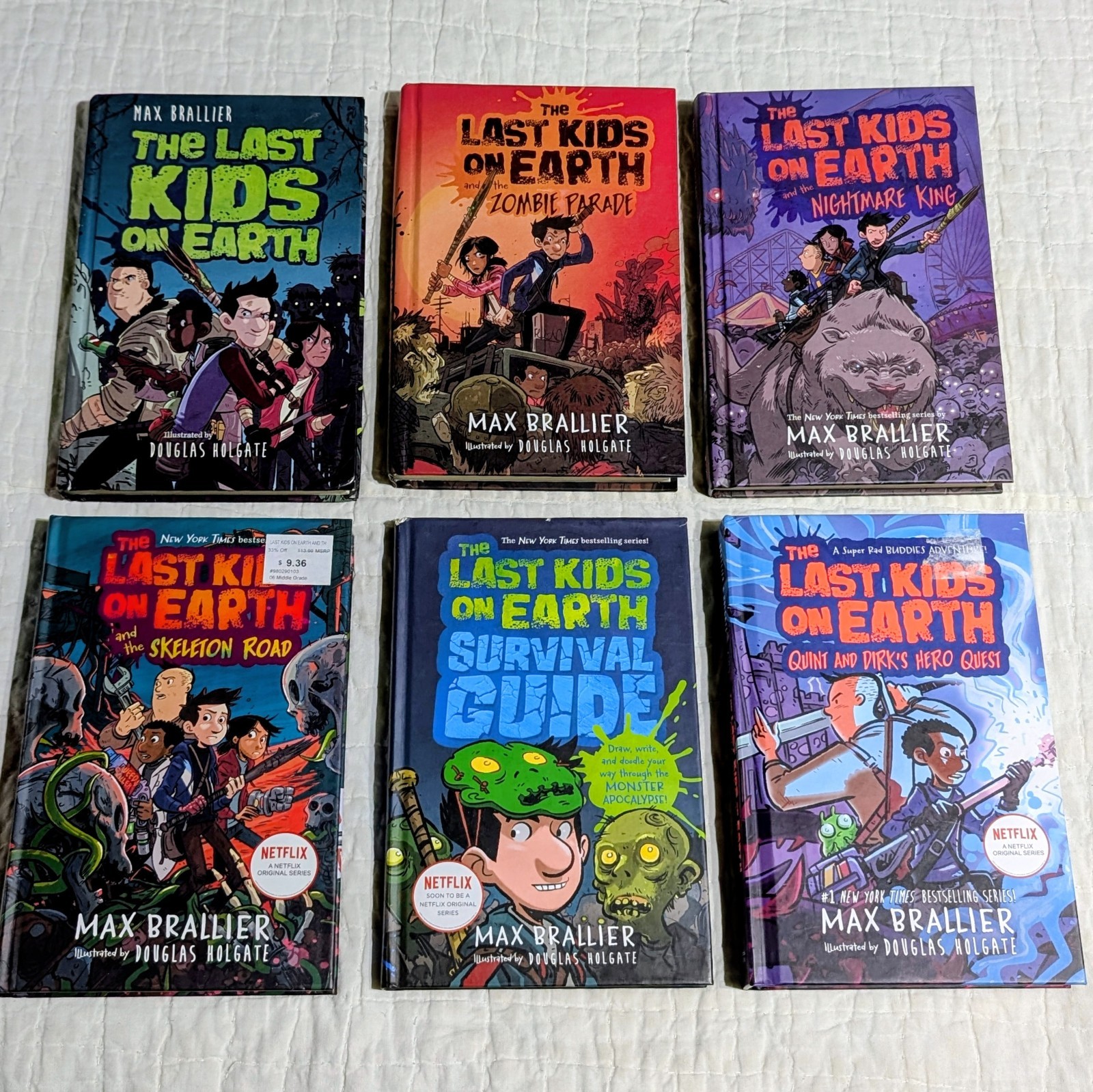 Lot of 6 – The Last Kids on Earth Series books by Max Brailler – Hardcovers VG+