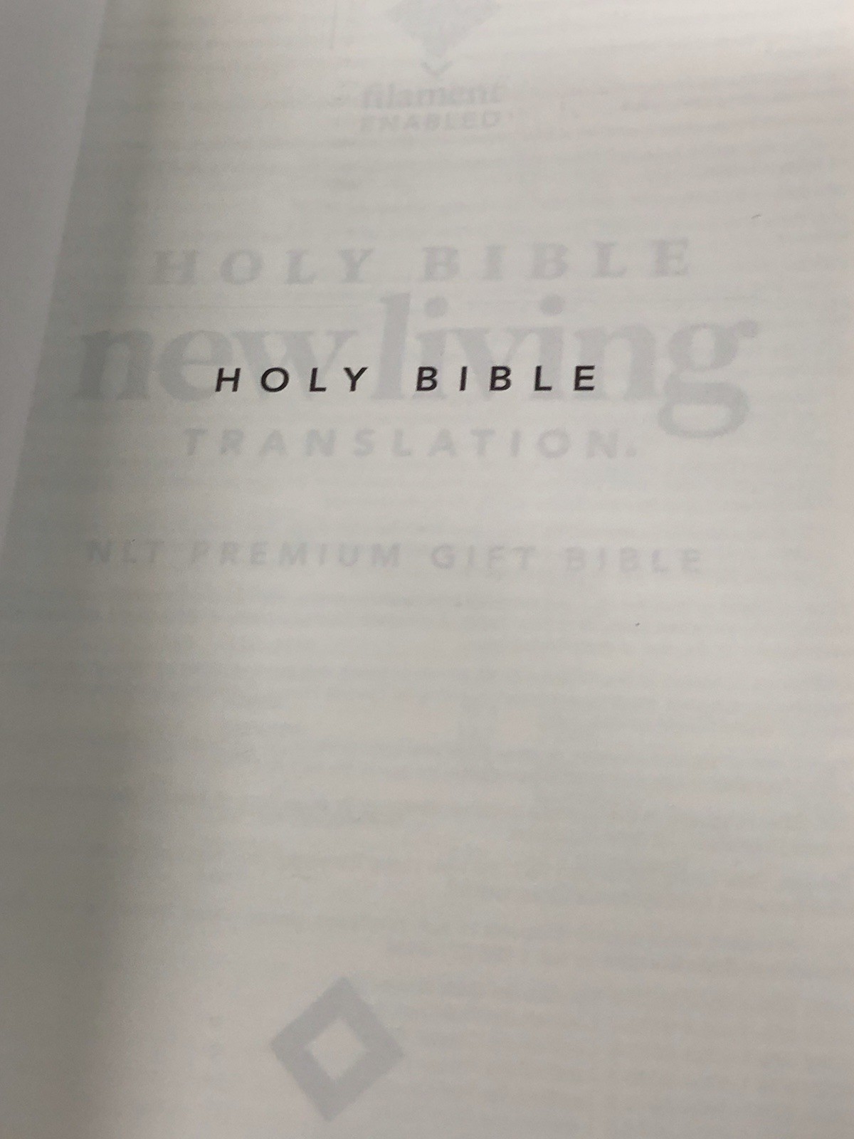 NLT Tyndale Premium Gift Bible, Filament Enabled, Blue Cross