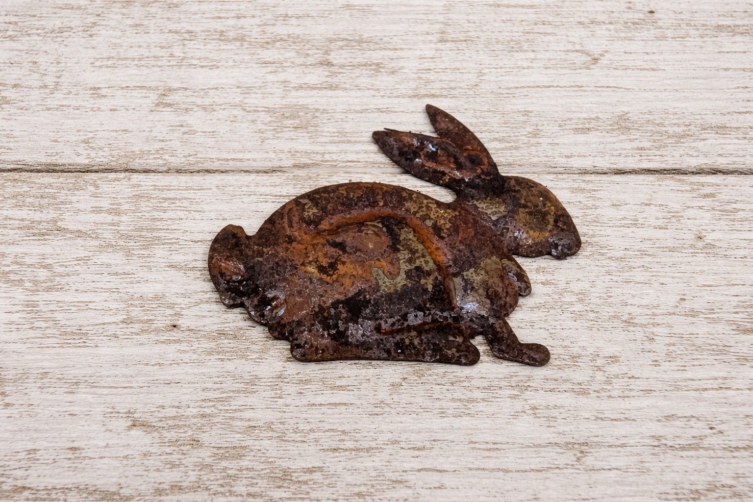 Set/12 Primitive Rusty Tin Bunny Rabbit Cutouts Cutout 1.25″ W Crafts Rabbits
