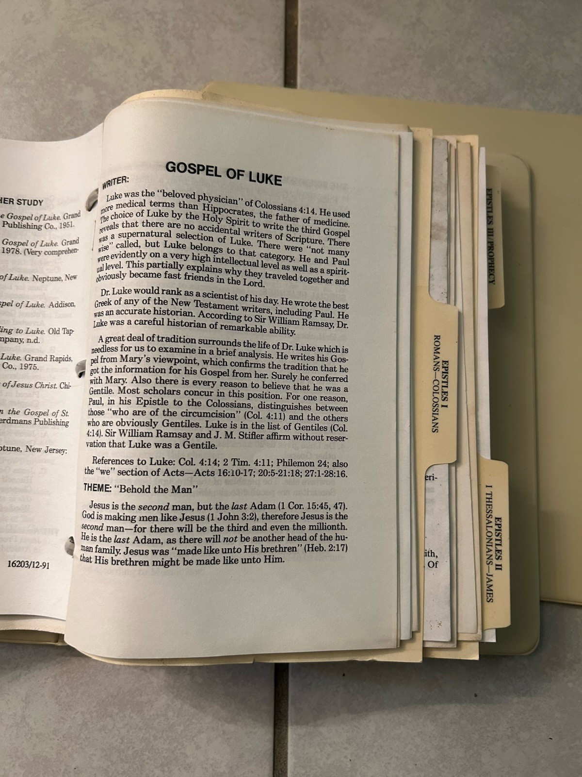 Vintage J Vernon McGee Thru The Bible Radio Notes & Outlines 2 Binder Set Lot