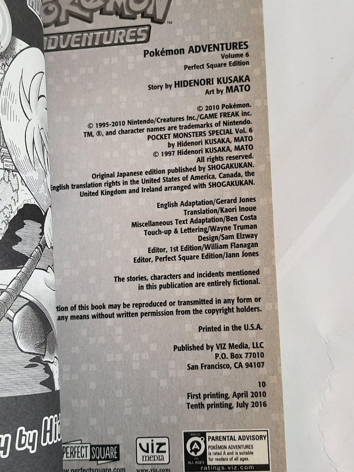 Pokémon Adventures Vol 1–10 Complete Manga Set ALL FIRST PRINTING VizKids