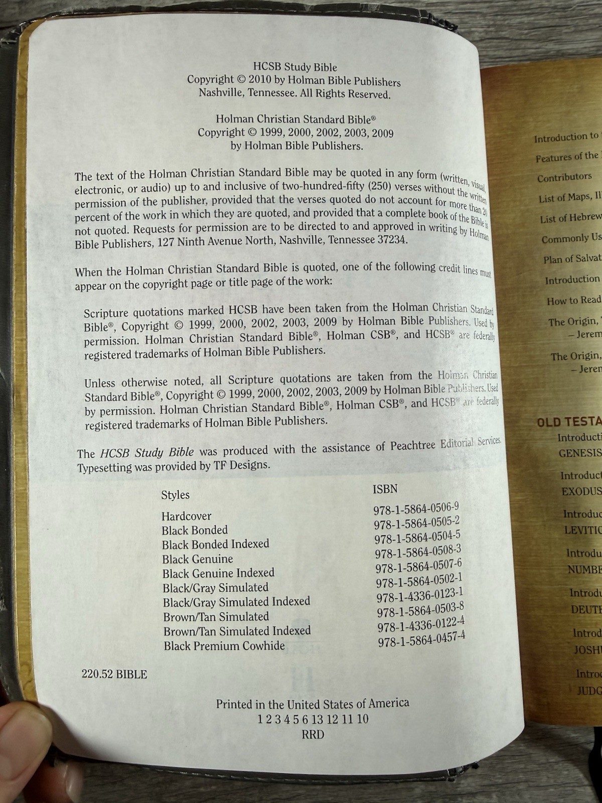 HCSB Holman Christian Standard Study Bible Indexed Gray Simulated Leather 2010
