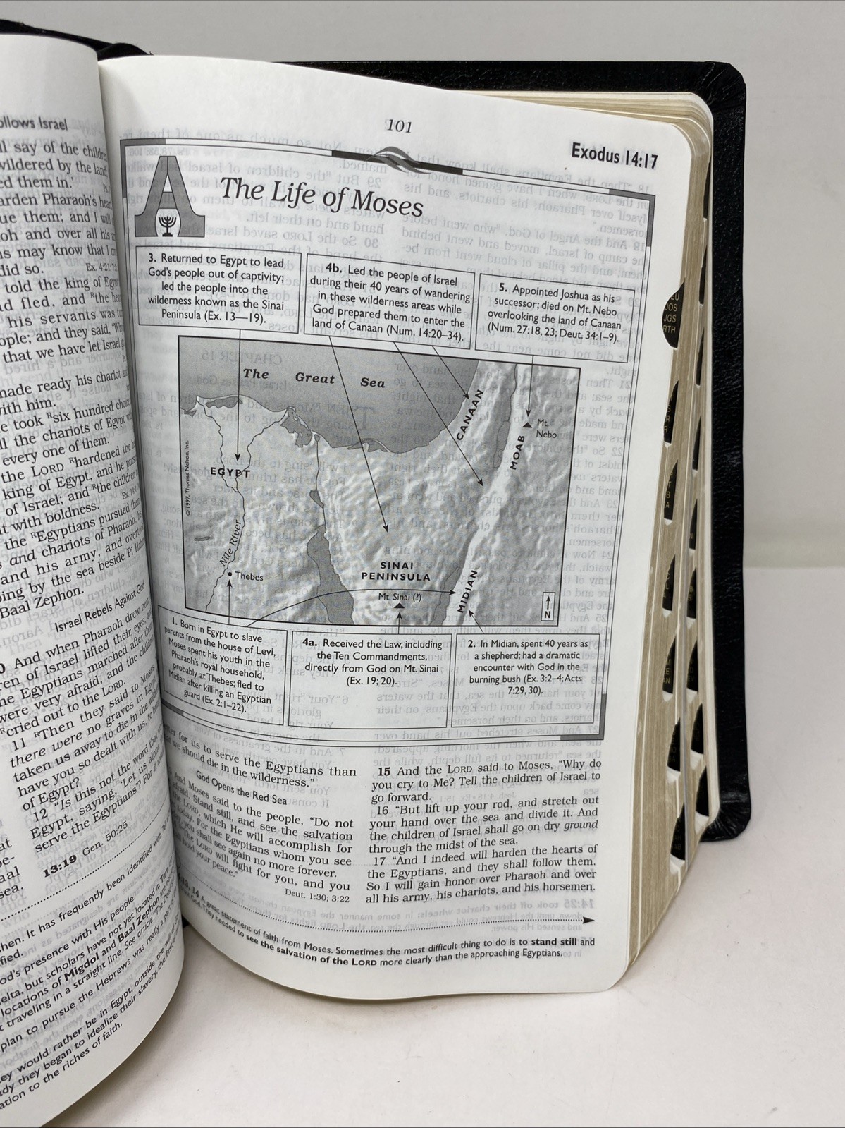 Rare “Oracles of God” Special Edition NKJV Open Bible Christian Ed Thumb Indexed