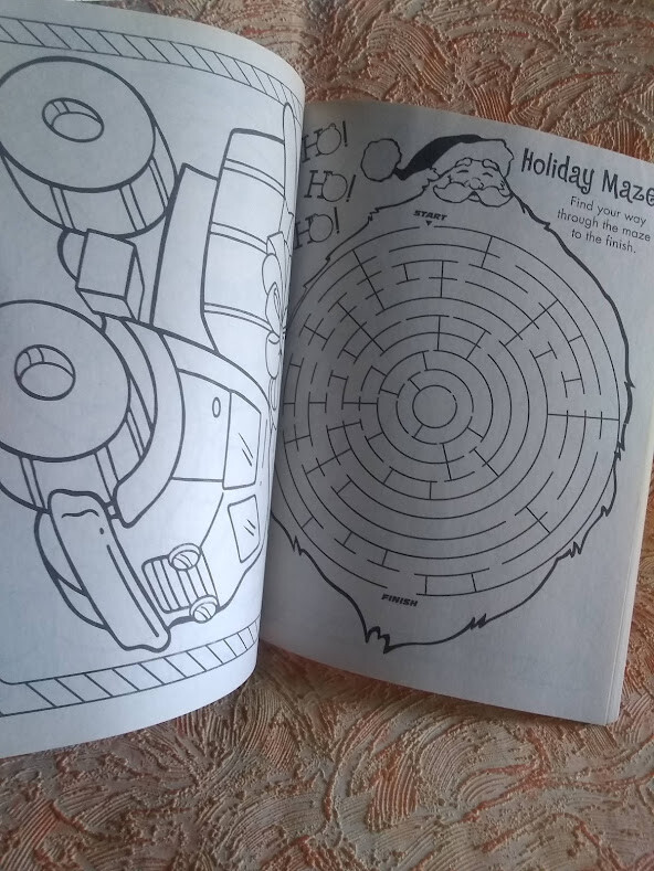 Kids Giant 160 Pages Holiday Coloring Activity Book Games