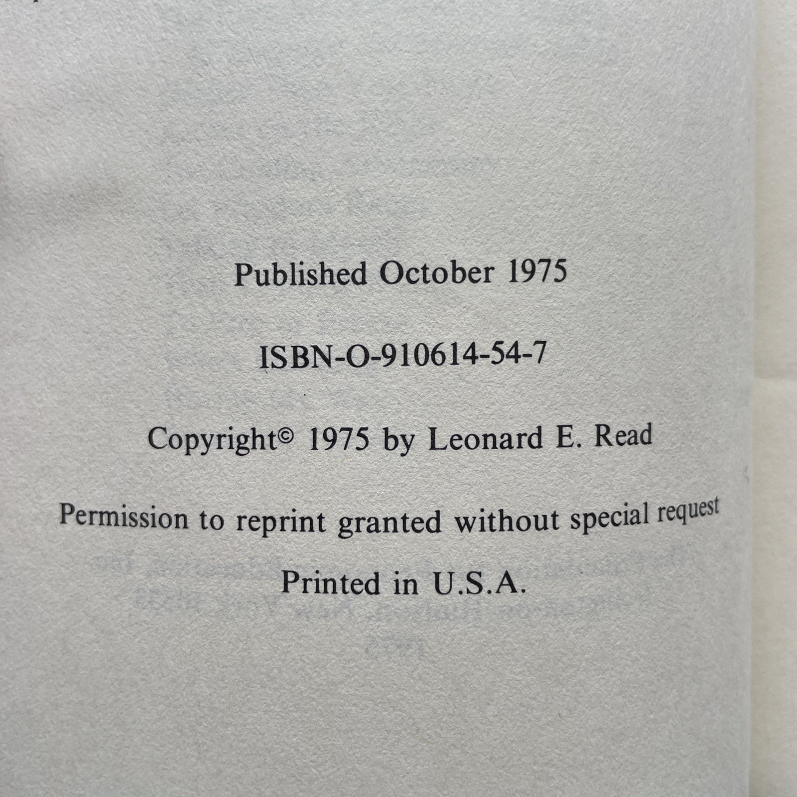 Love of Liberty by Leonard E. Read (1975, VTG Trade Paperback 162 Pages)