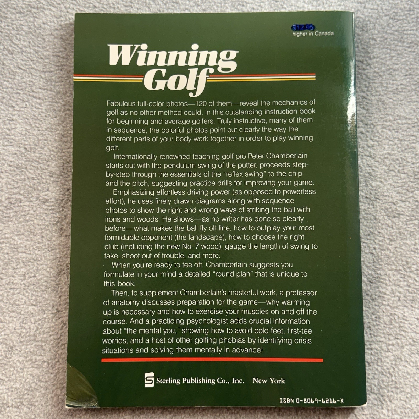 Vintage 1985 Winning Golf By Peter Chamberlain 159 Pages Golf Swing Tips