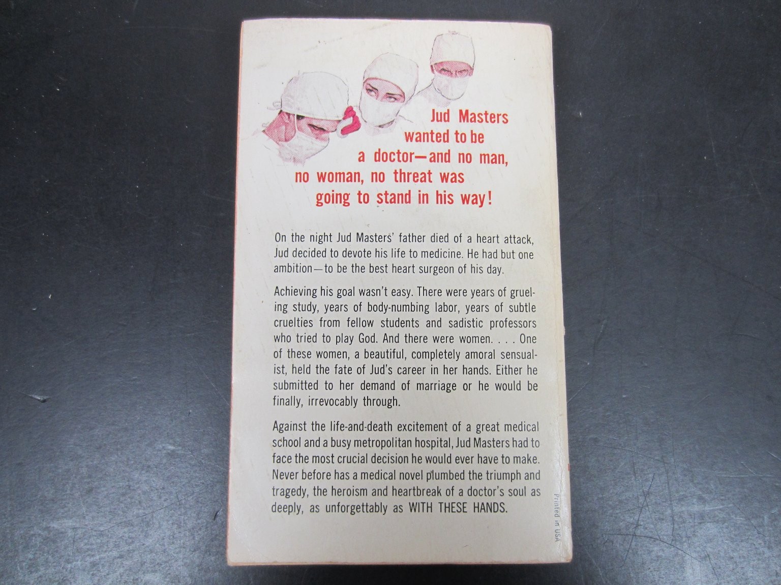 With These Hands Michael Richards 1964 First Printing Abridged Medical Novel PB