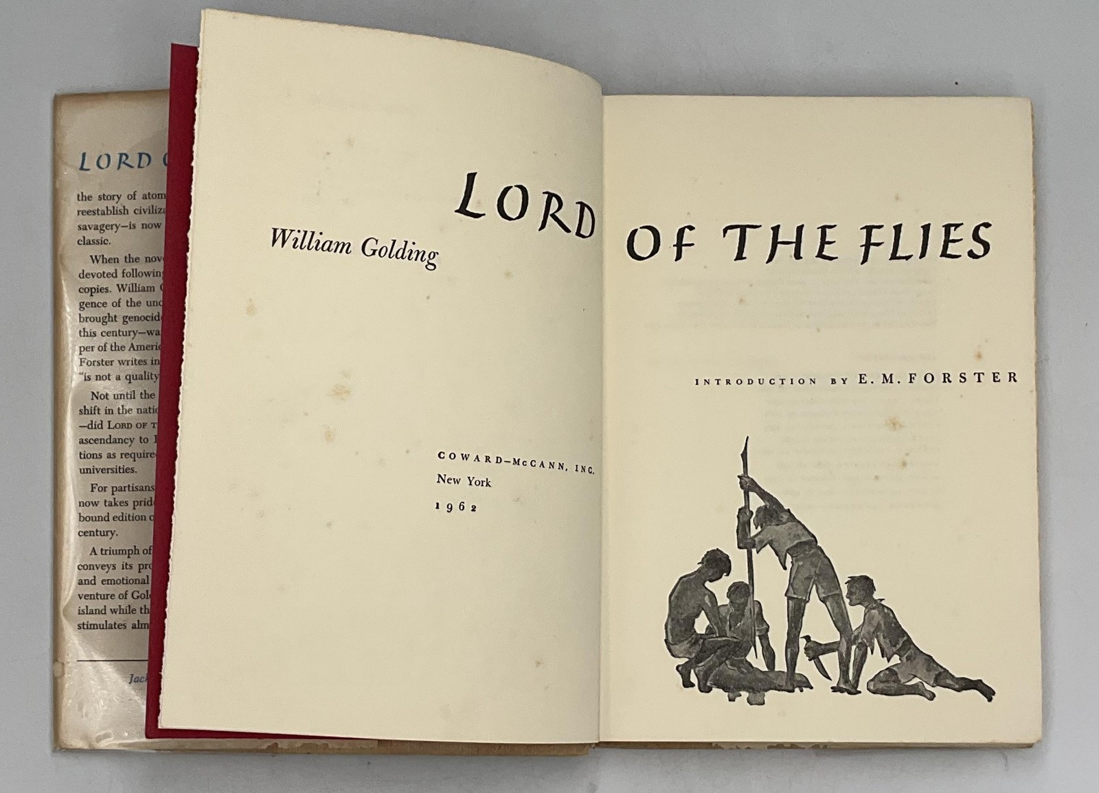 Vintage Lord Of The Flies William Golding Coward-McCann HC Tan DJ 1962 USA