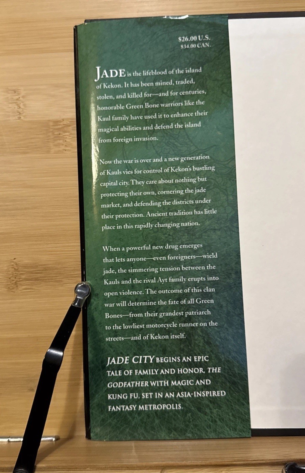 Jade City – Fonda Lee (Hardcover) True First Edition/Print, 1st/1st, $26.00, G