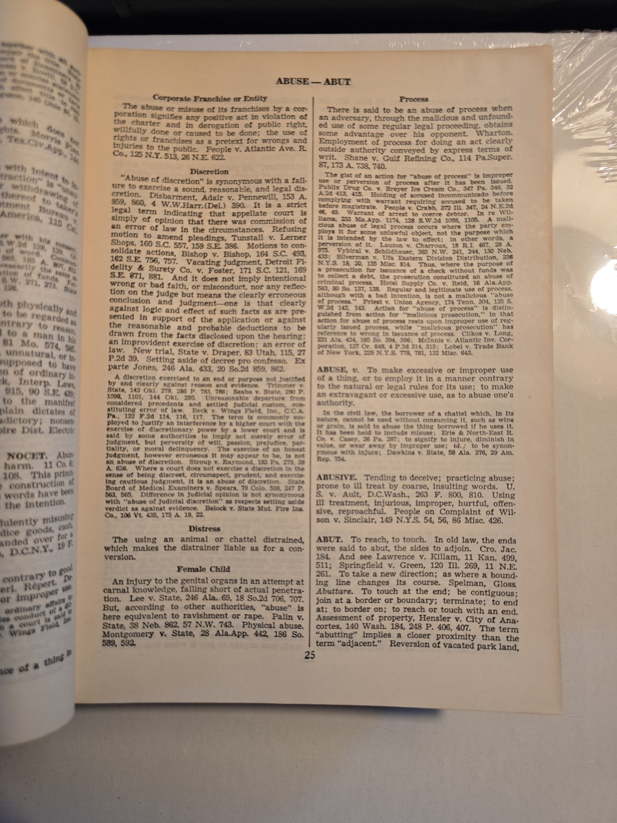 BLACK’S LAW DICTIONARY Fourth Edition 4th West Publishing Company 1951 Hardcover