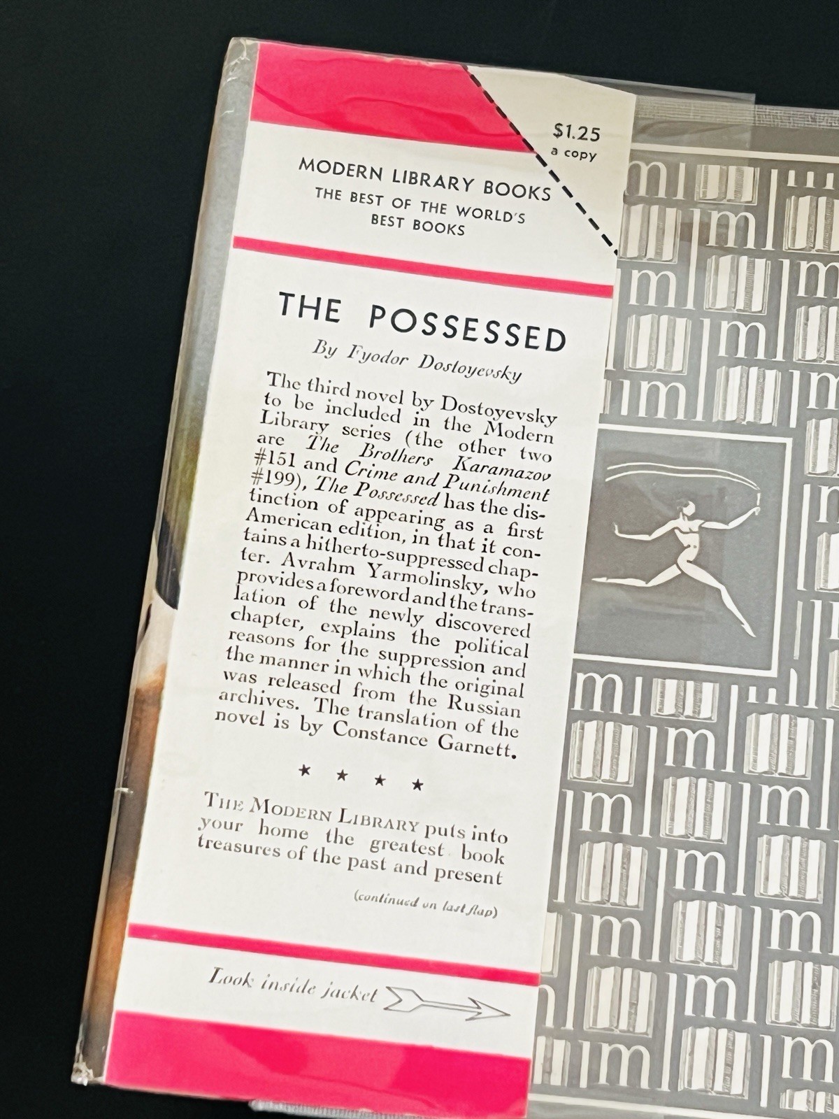 THE POSSESSED by Fyodor Dostoyevsky HC/DJ Modern Library $1.25 c. 1947/1952