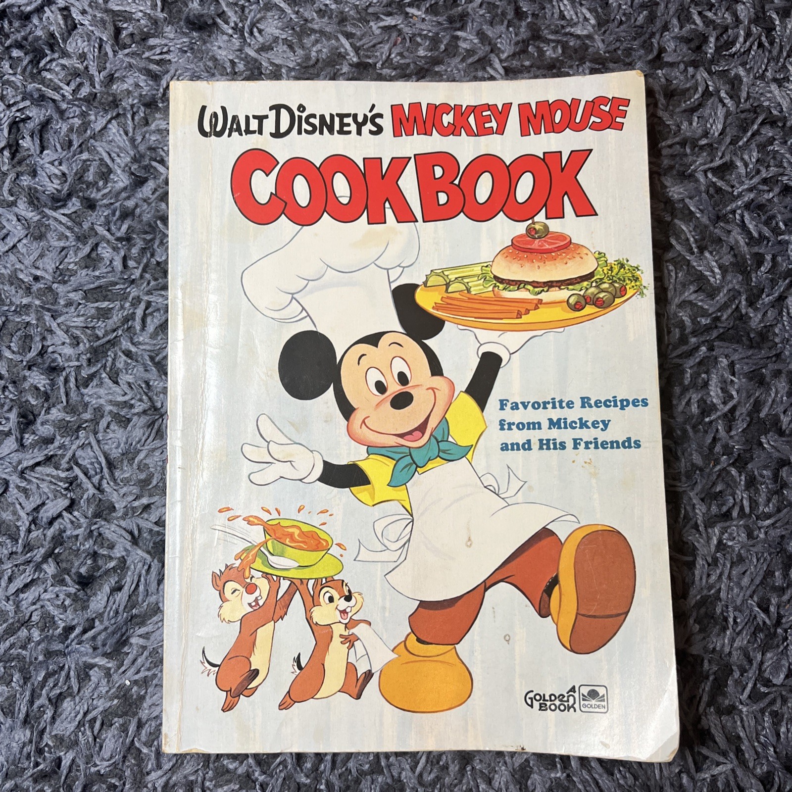 Vintage 1975 Walt Disney’s Mickey Mouse Cookbook Paperback Golden Book