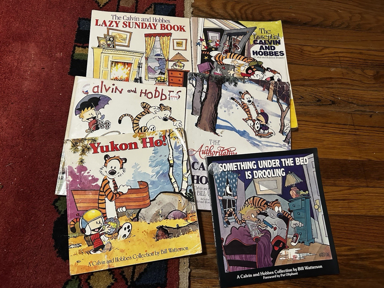 Calvin And Hobbes Lot Of 6 Bill Watterson 1990s Paperback Books Comic Strips VTG