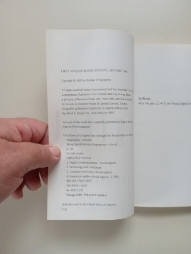 Being Digital by Nicholas Negroponte (1996, Trade Paperback)