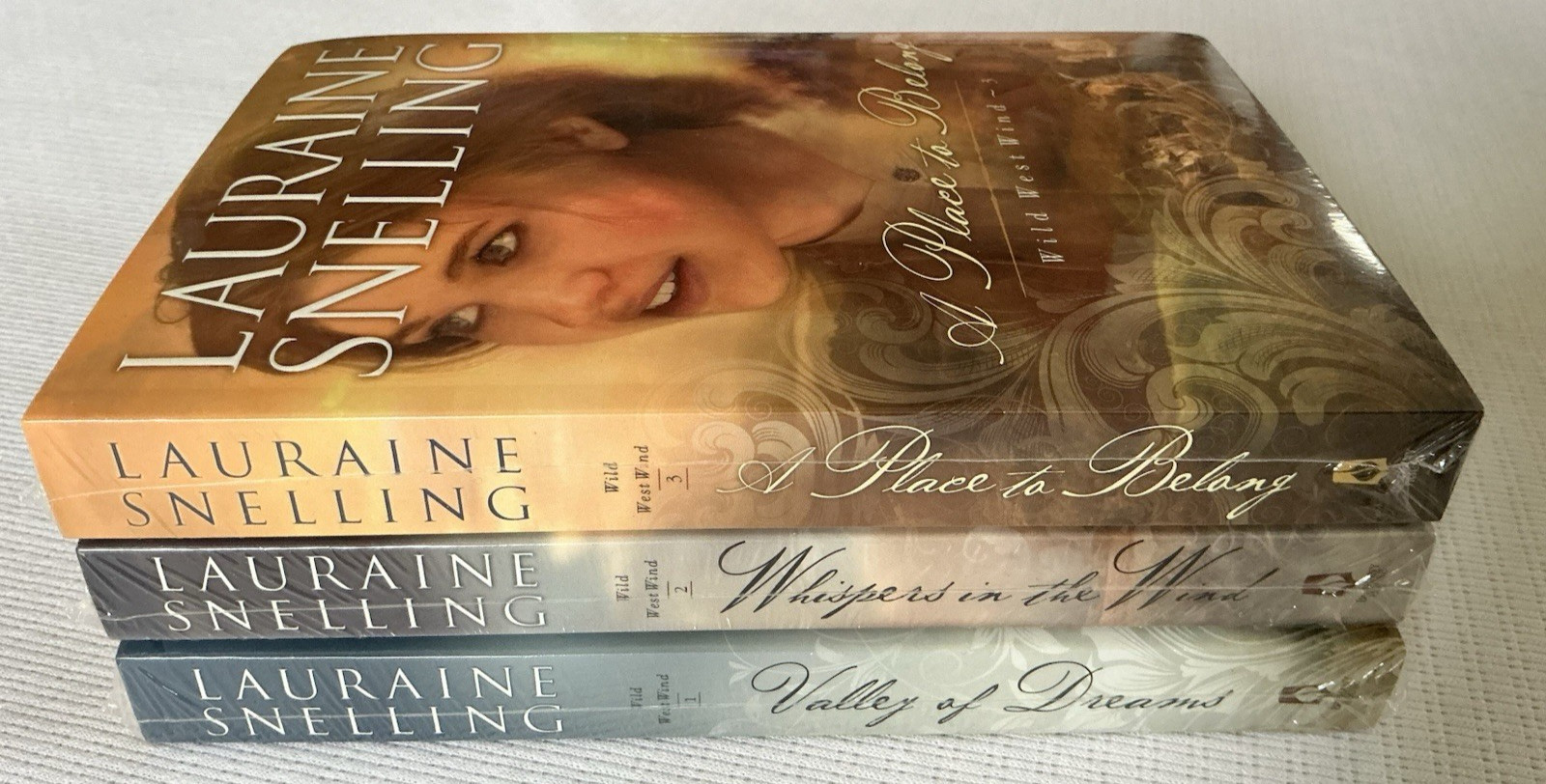 Lauraine Snelling COMPLETE Wild West Wind Series 3 Book Lot Bethany House SEALED