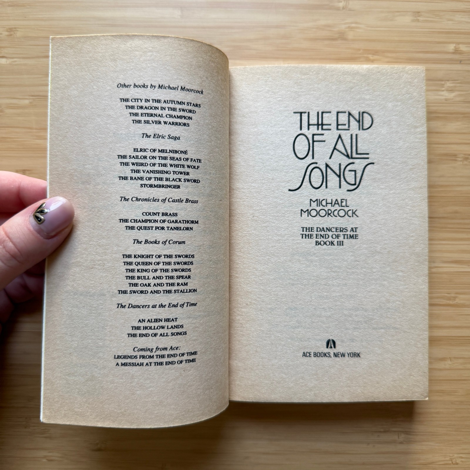 The End of All Songs Dancers at the End of Time Michael Moorcock 1988 1st Ace PB