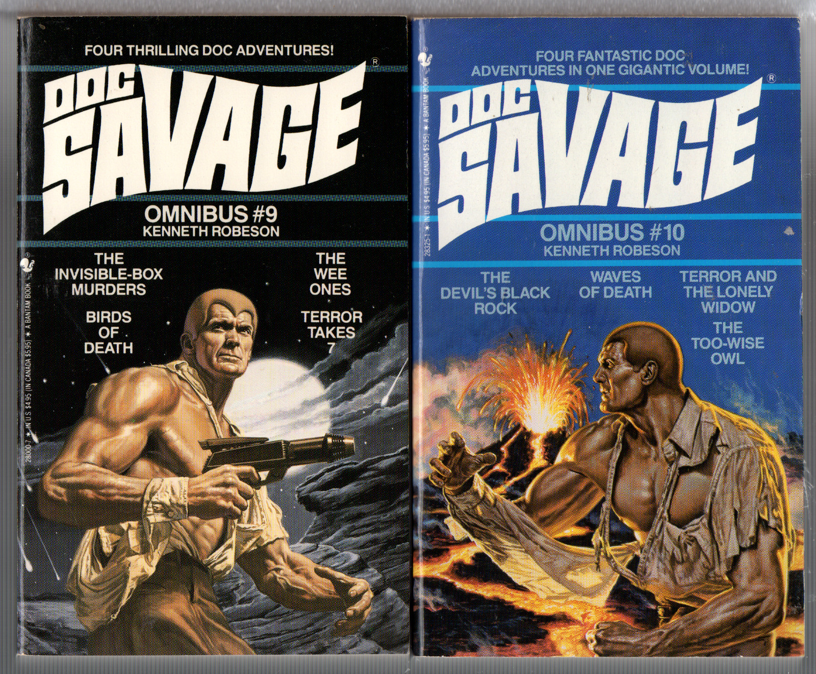 Doc Savage Omnibuss Book Lot of 9 Books #1, 2, 3, 8, 9, 10, 11, 12, & 13