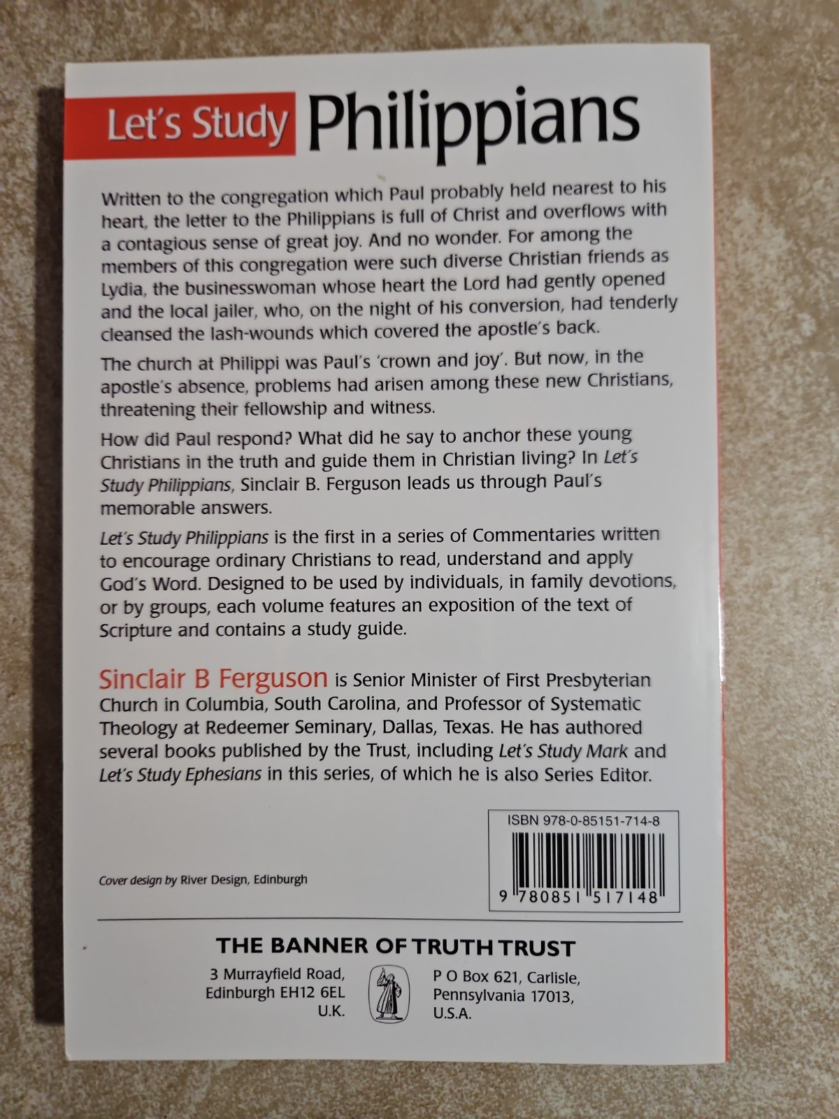 Let’s Study Philippians by Sinclair B. Ferguson Paperback, Banner of Truth, New