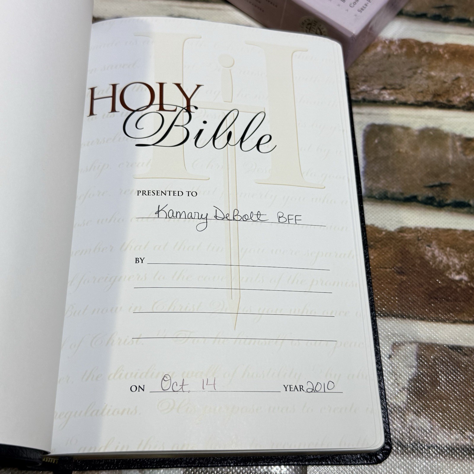 KJV Personal Reference Bible Black Genuine Leather Concordance Red Letter