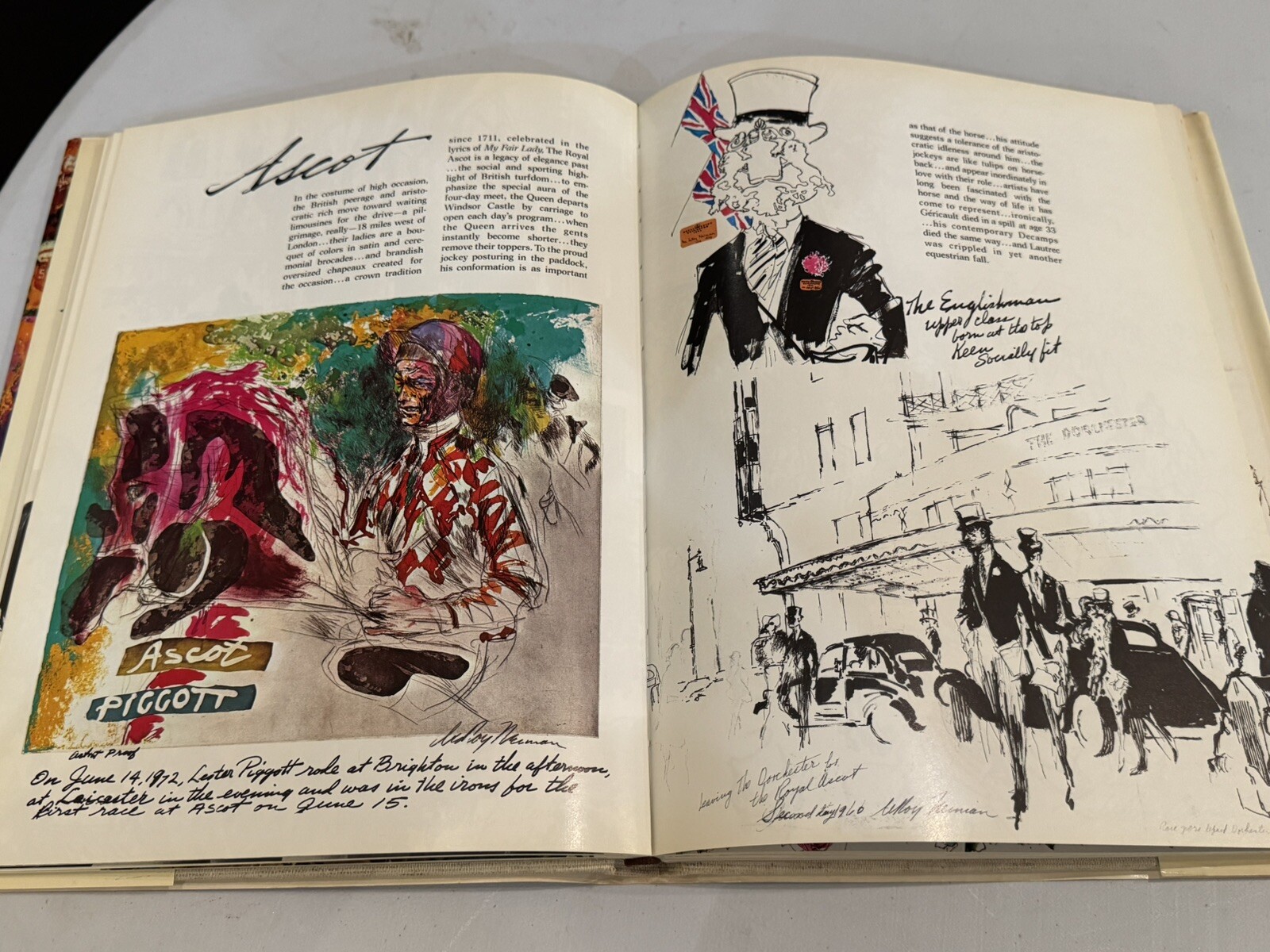 Signed 1974 LeRoy Neiman Art & Lifestyle 1st Printing With Sketch