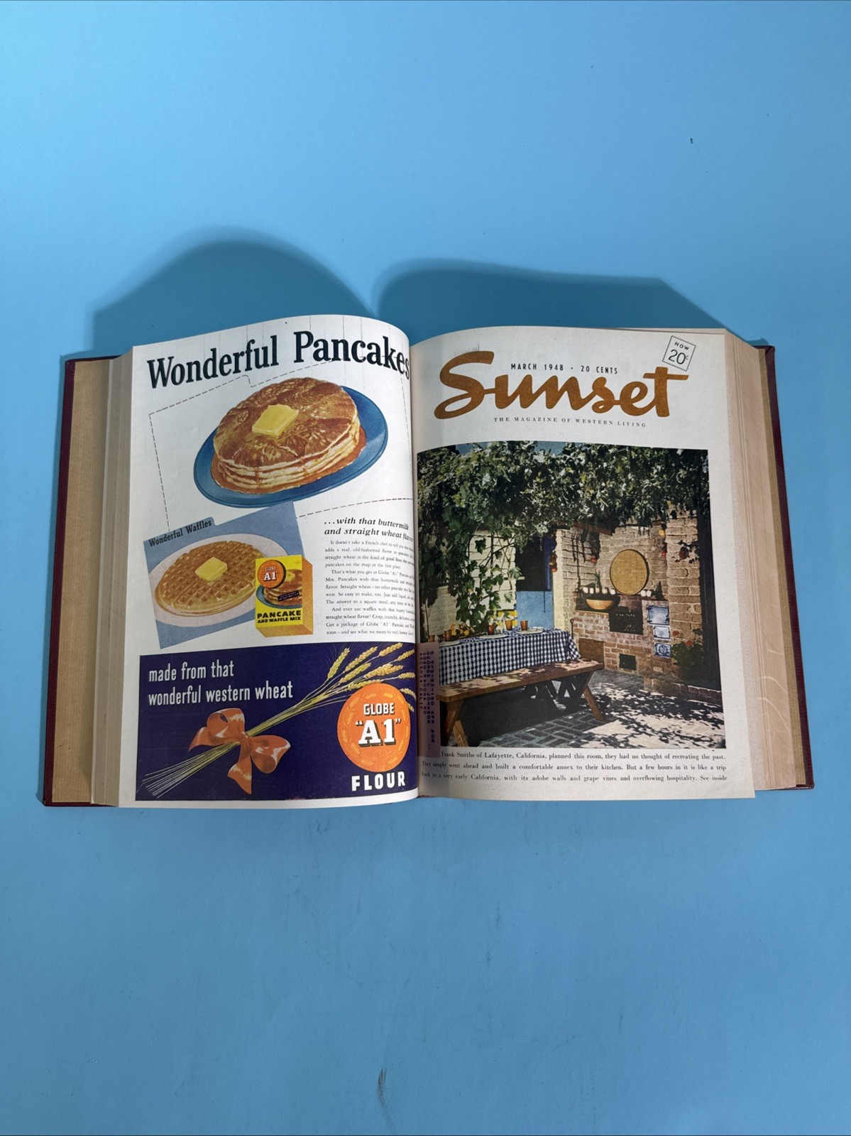 Vintage Complete Sunset Magazine 1948 Jan-June Bound Red Southwest Red Book OOP
