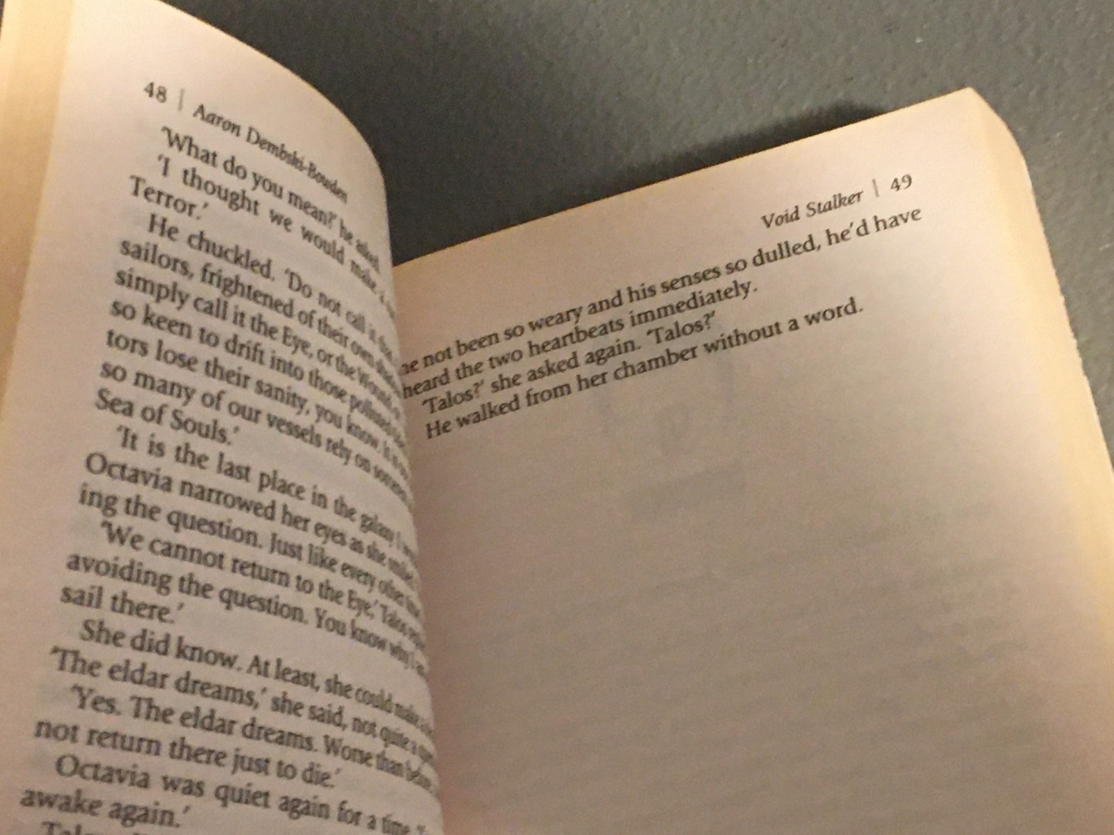 BOOK NOVEL VOID STALKER BY AARON DEMBSKI-BOWDEN USED PAPERBACK