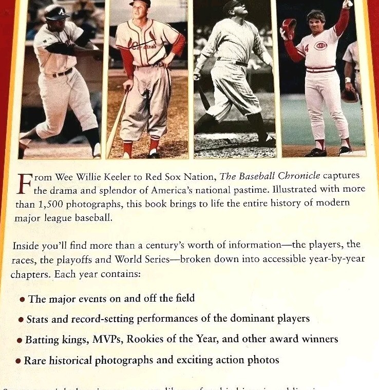 2007 Baseball Chronicle 1st Edition Sports History HC w/Dust Jacket MLB BKBX10