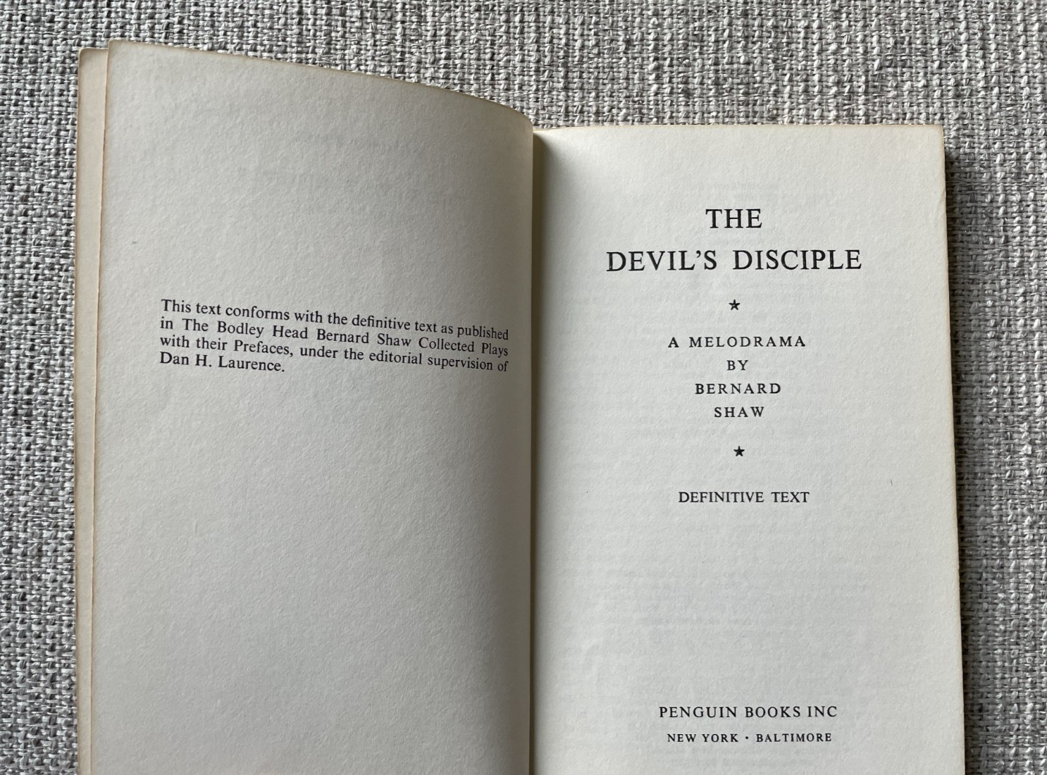 The Devil’s Disciple by Bernard Shaw 1976 Paperback Good Condition Ships Free