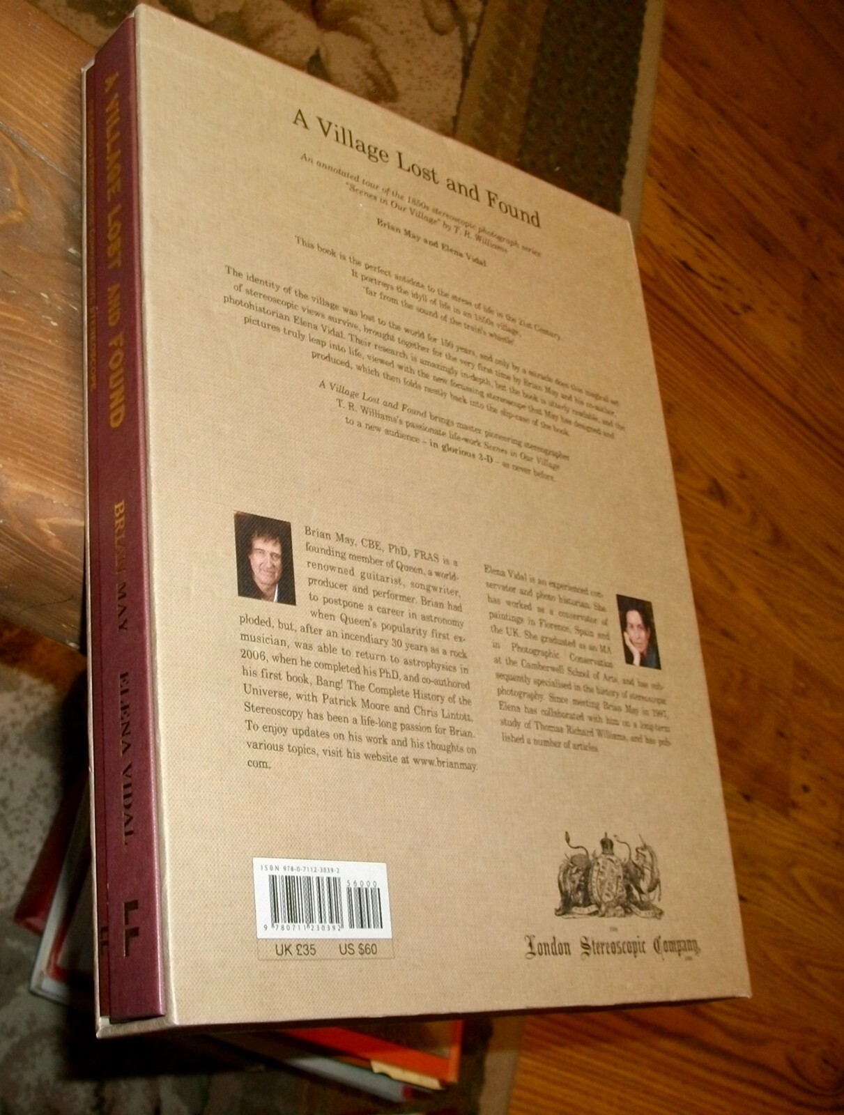 A Village Lost & Found, by Brian May (Queen) & Elena Vidal, Stereo Photos, Case
