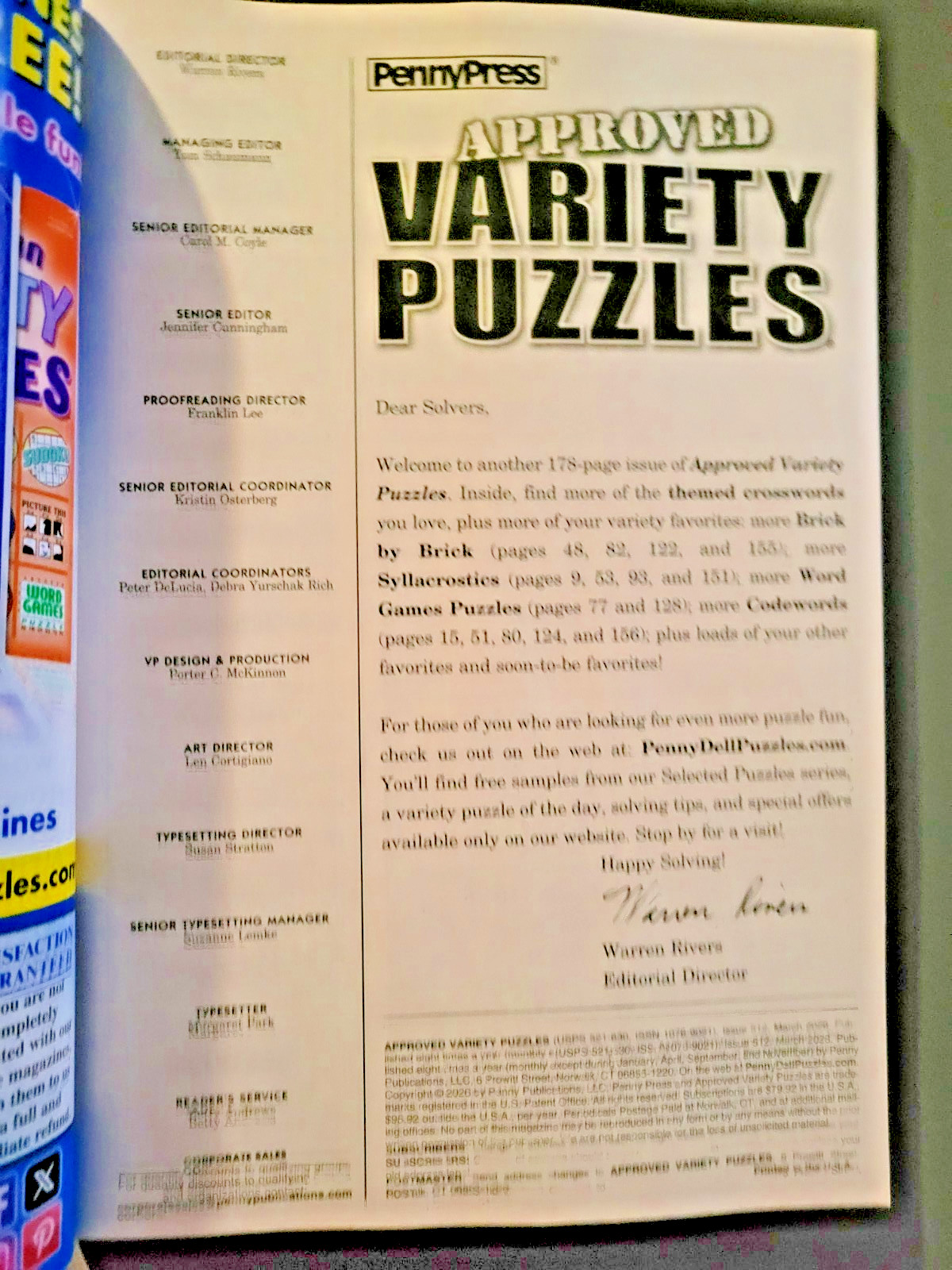 Lot of 2 Penny Press Variety Puzzle Books – Tournament & Approved – Fun For All