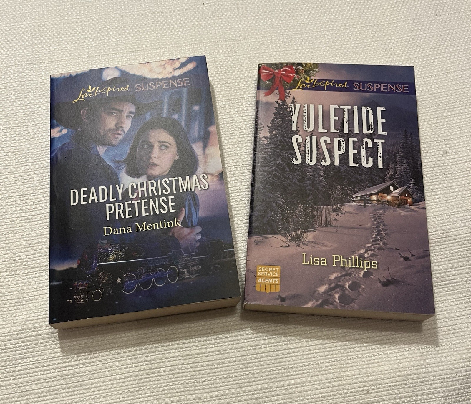 Lot of 7 Love Inspired Suspense Paperback Books Inspirational Christmas & K-9