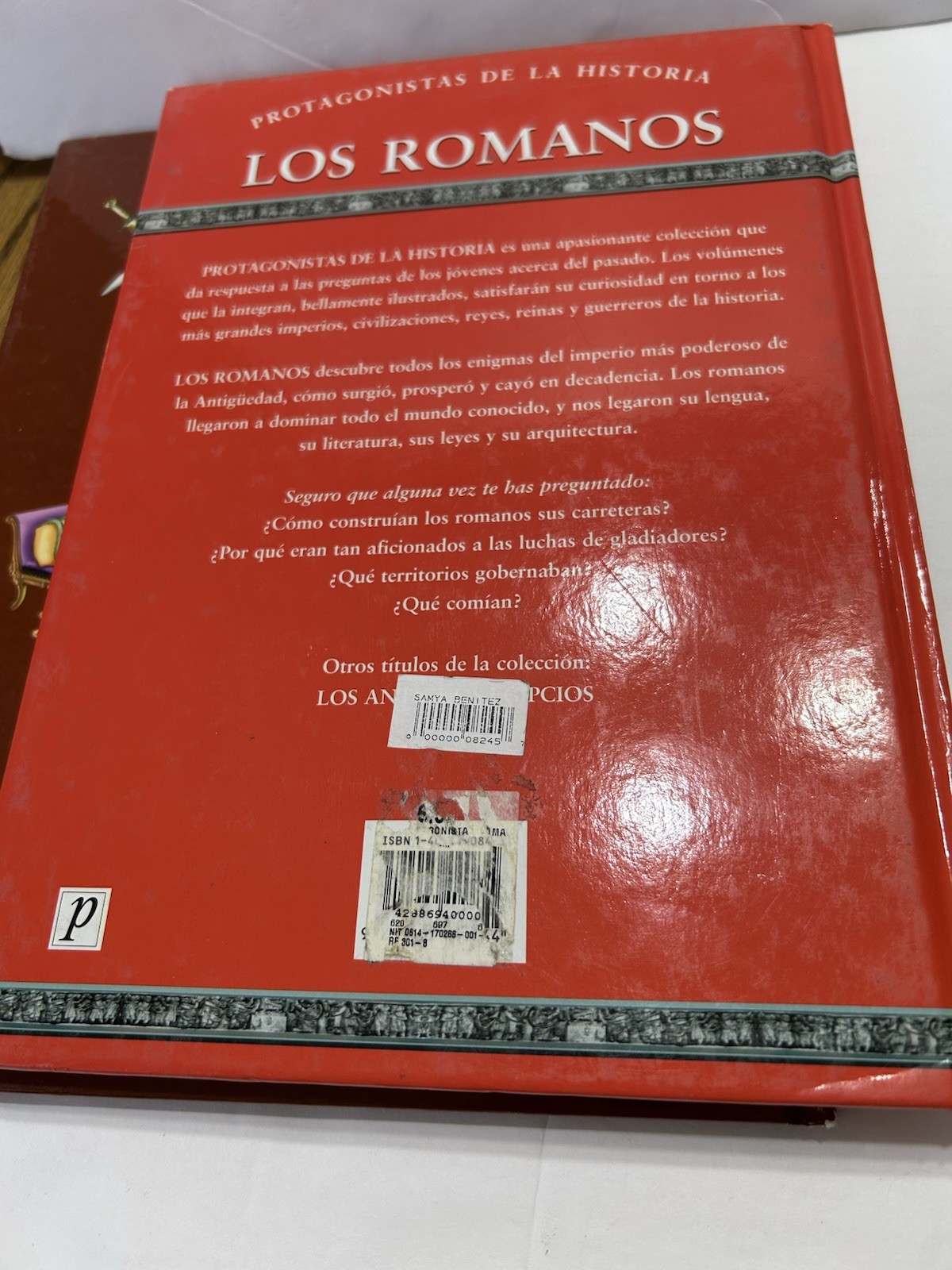 Lot of 2 Spanish Espanol Books Los Romanos Historia Color Hardbacks Children