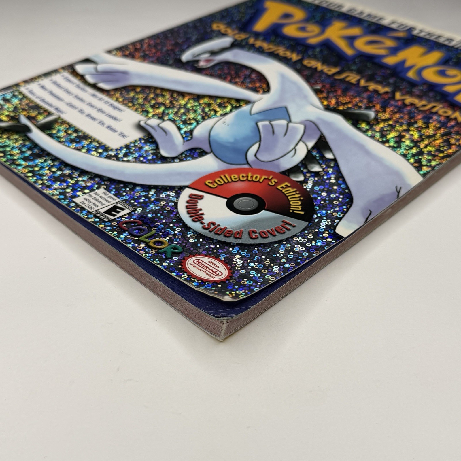2000 Pokemon Gold and Silver Version Strategy Guide BradyGames Holographic Cover