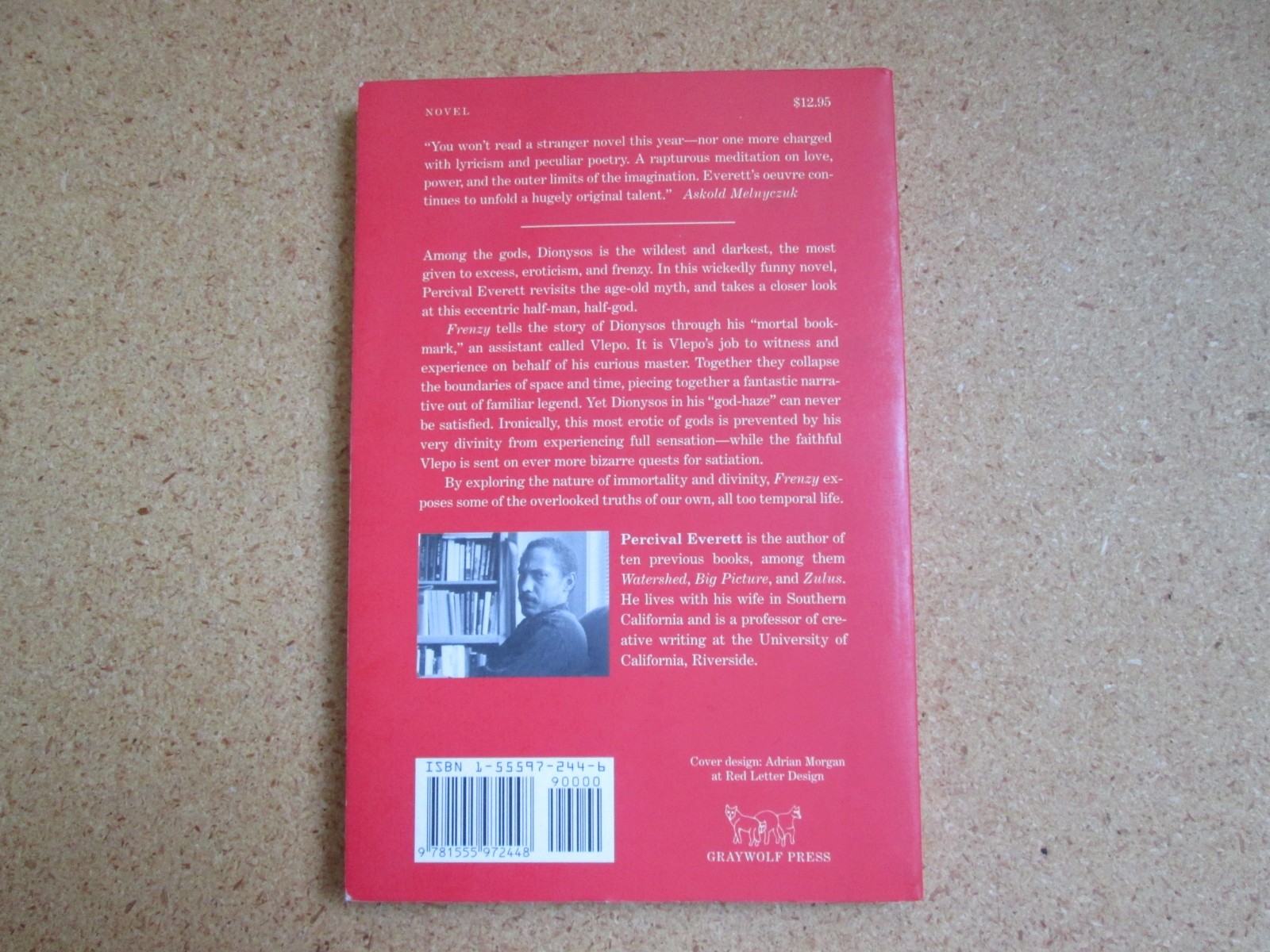 Percival Everett paperback Frenzy 1st printing Graywolf Press 1997