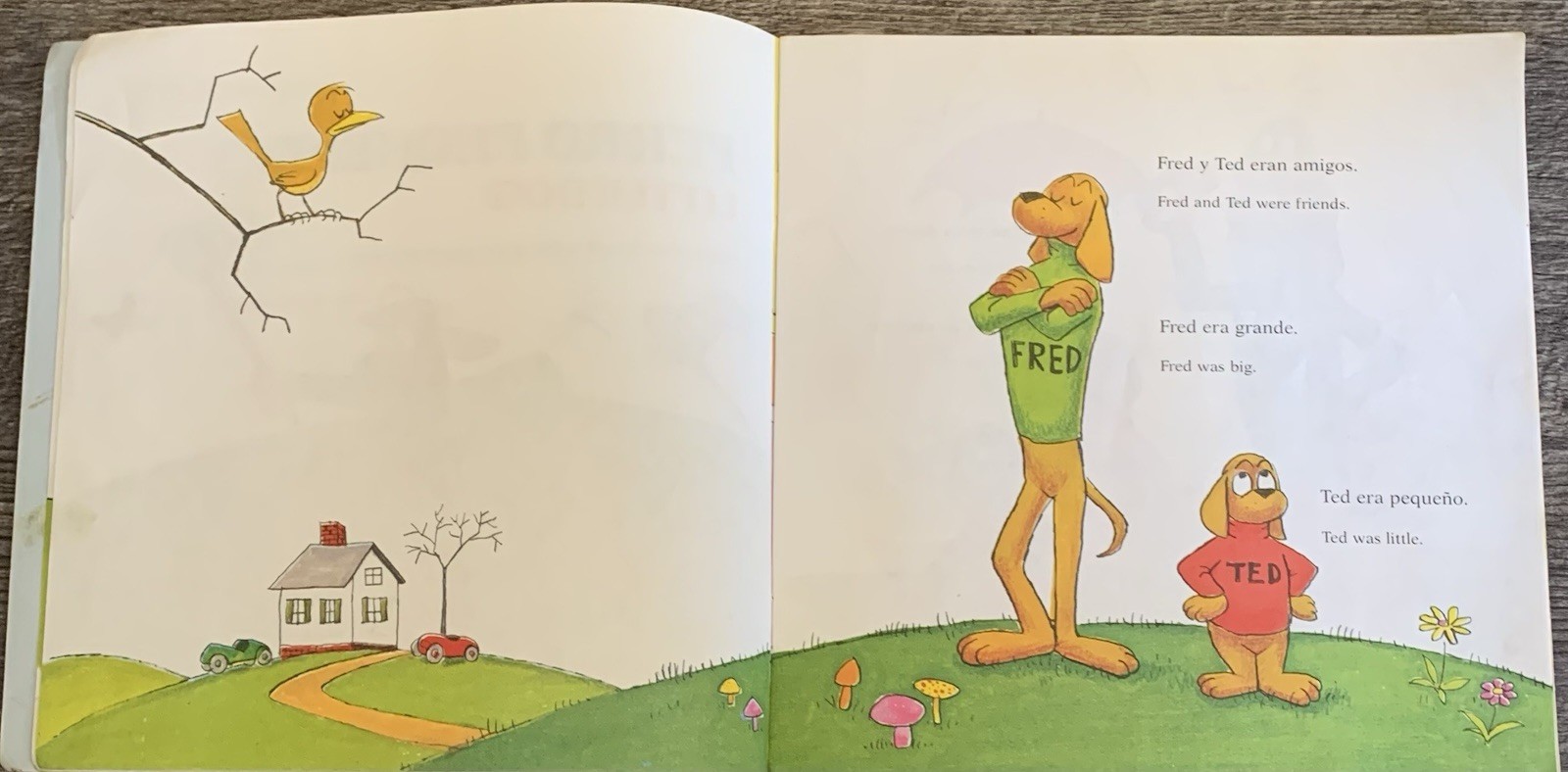 RARE! Vtg Trade PB Spanish Ed. Big Dog Little Dog: A Bedtime Story ACCEPTABLE!!!