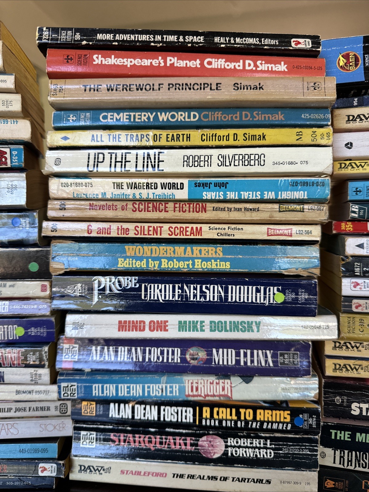 Vintage Sci Fi Paperback Books Lot of 73 Science Fiction Fantasy
