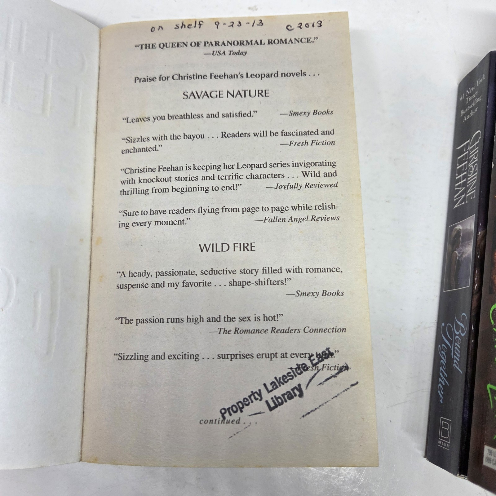 Christine Feehan Cat’s Lair Bound Together Leopard’s Prey 3 MM Paperbacks 1st Ed