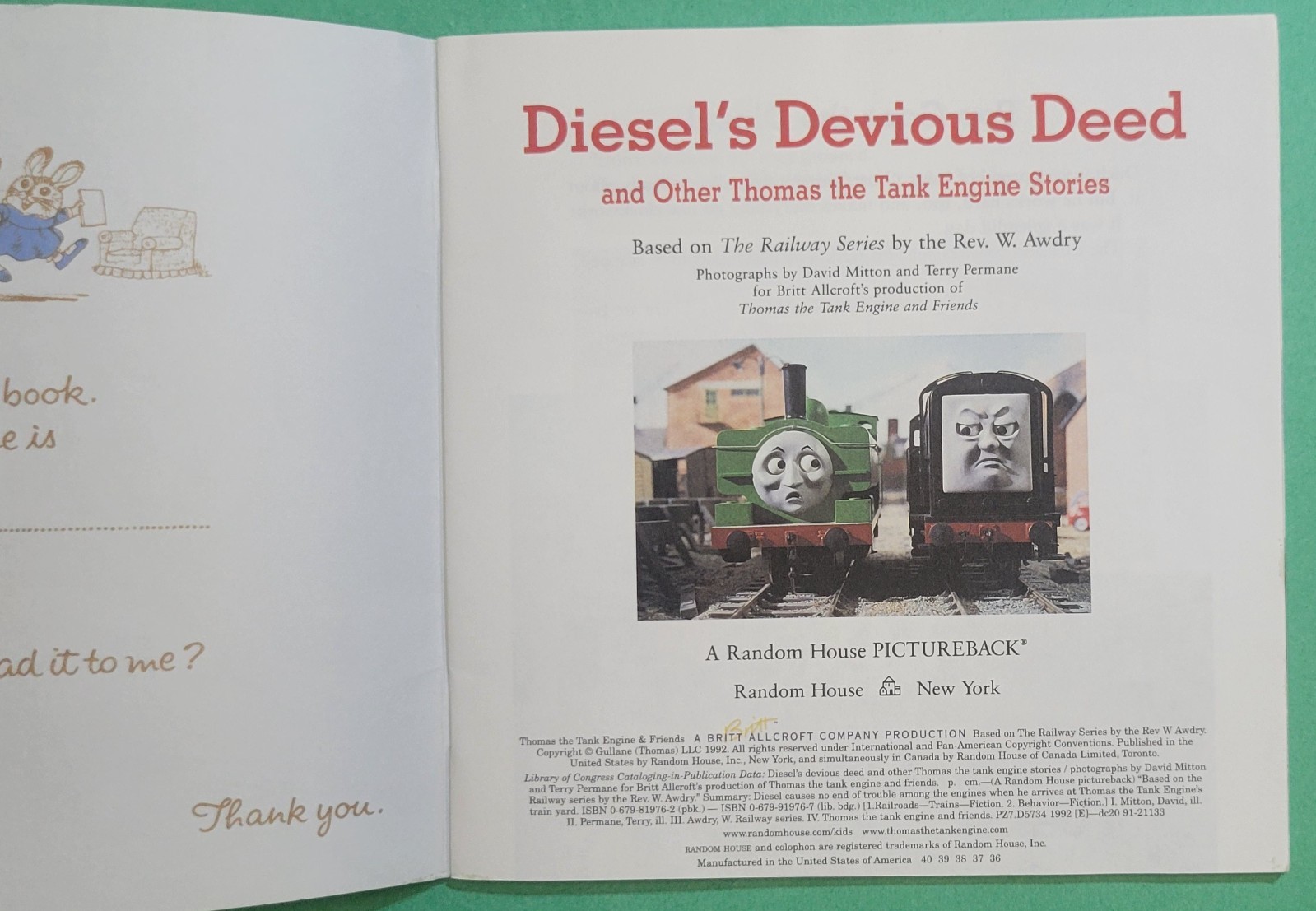Diesel’s Devious Deed and Other Thomas the Tank Engine Stories by Wilbert Awdry