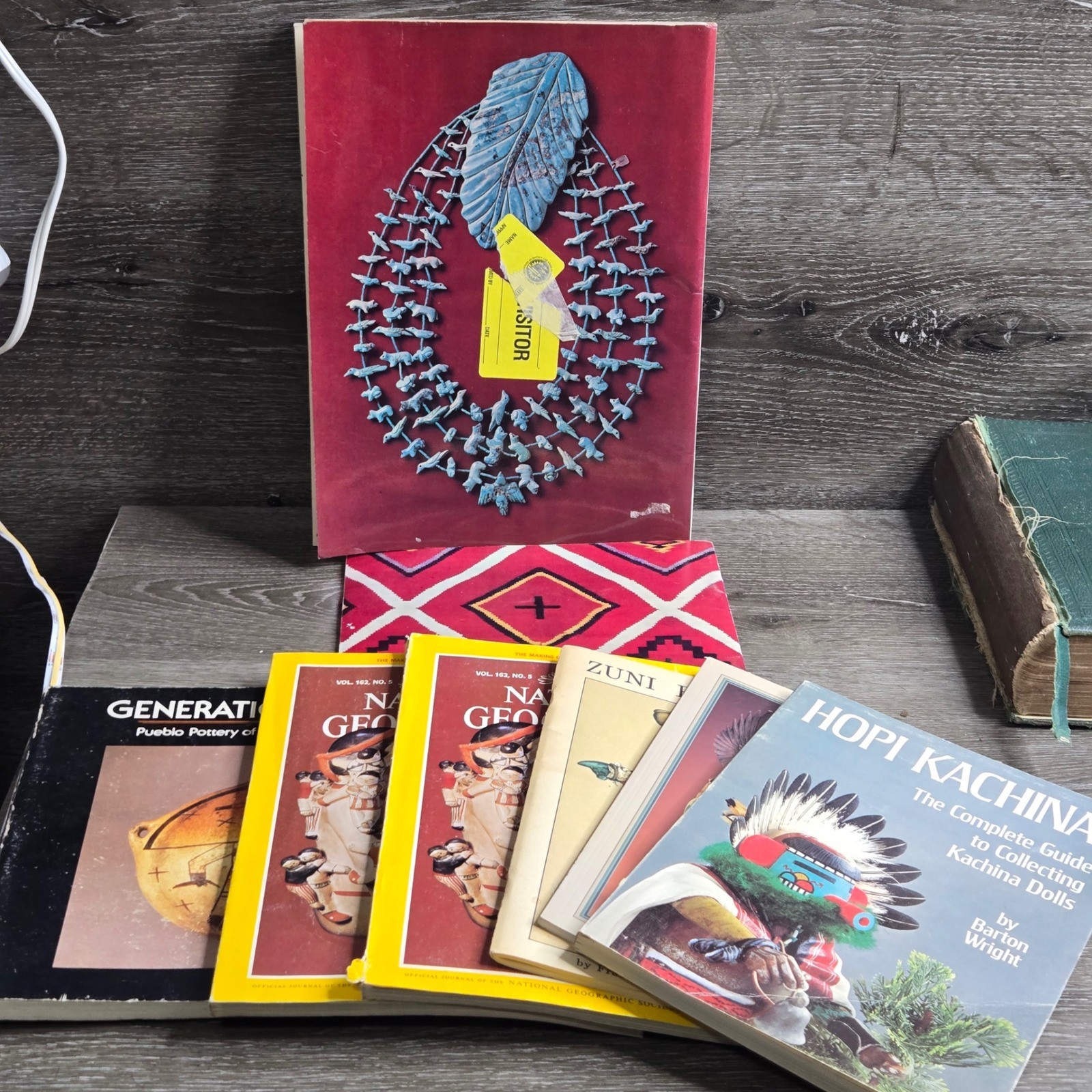 Lot 8 Native American Art Books Hopi Kachinas Zuni Fetishes Navajo Rugs Pottery