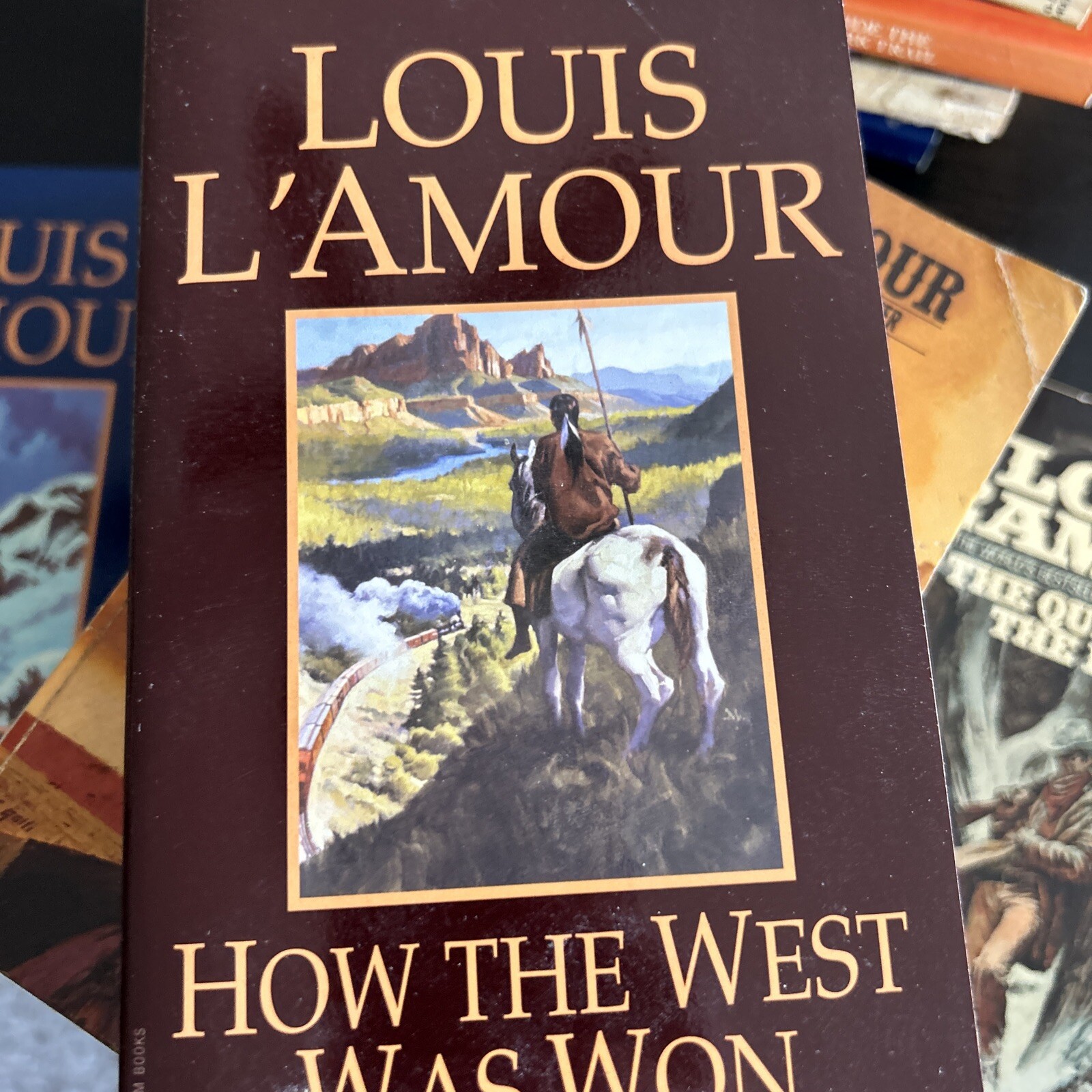 Lot of 10 Louis LAmour, paperback Western Books. Vintage Book Lot of 10