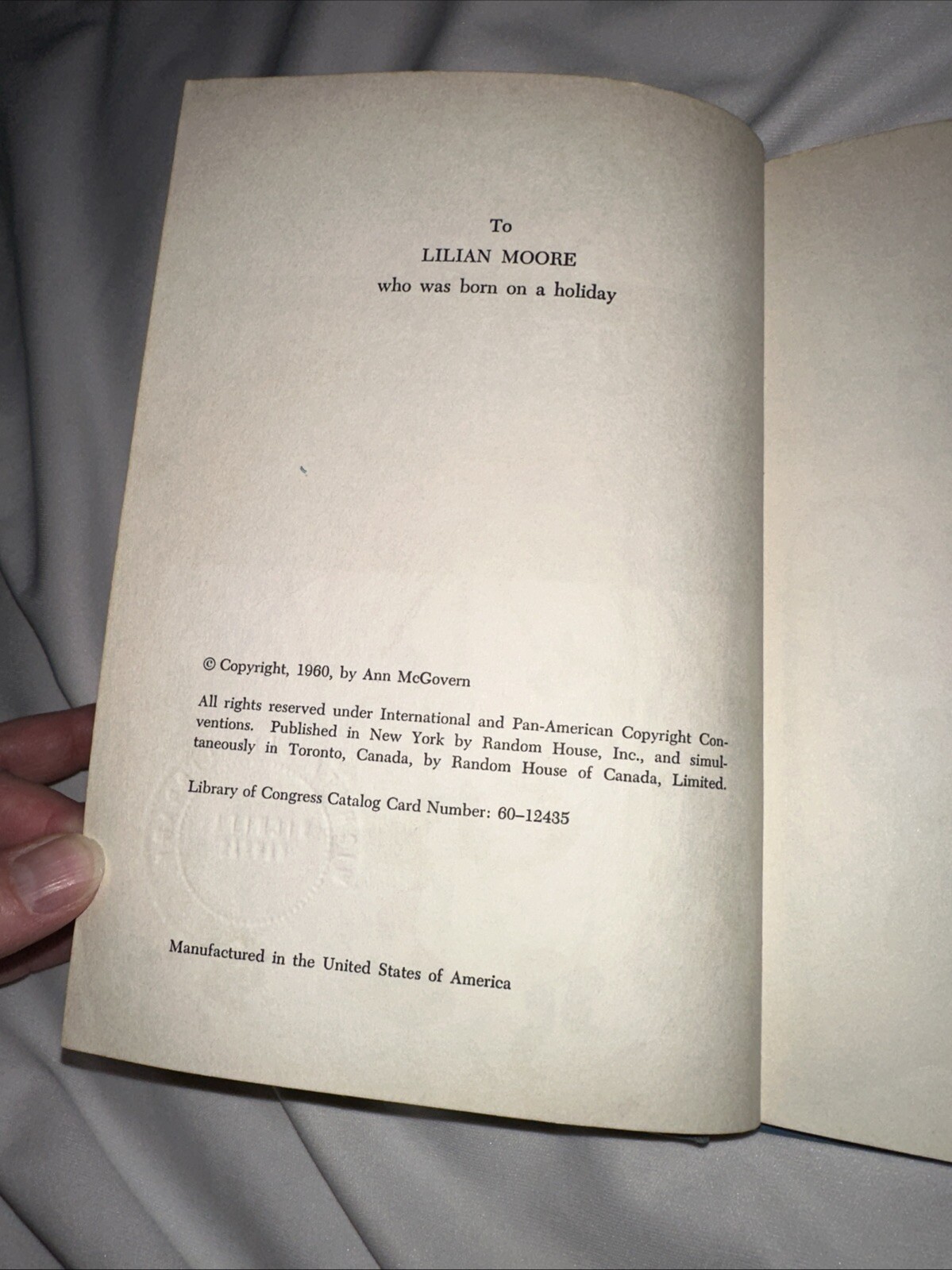 Vintage Ex-Library Why Its A Holiday Ann Mcgovern Hardcover Book