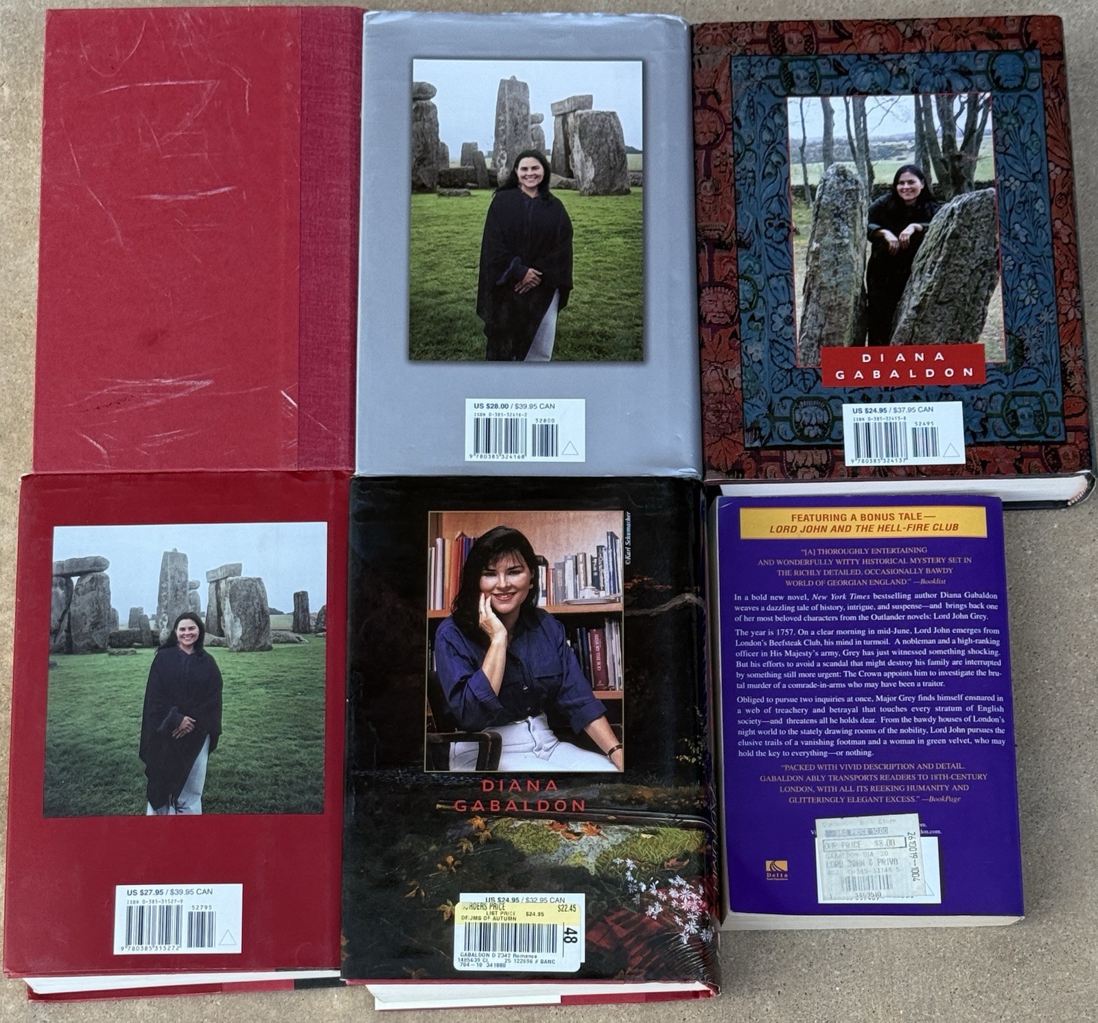 Diana Gabaldon Lot Of 6 Books 5 Hardcover & 1 Paperback – 2 Drums Of Autumn