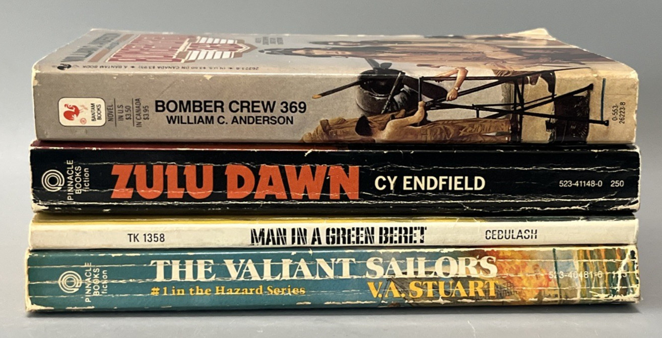 War Military Combat Vintage Paperbacks Fiction Non-Fiction Assorted Lot of 12