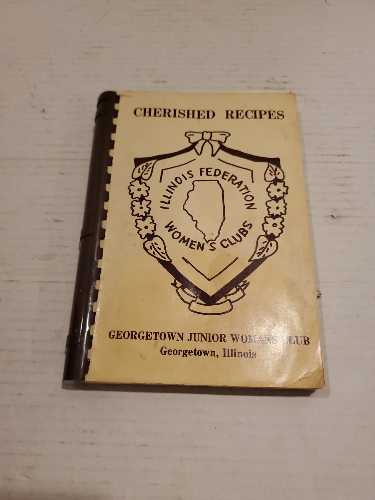 Vintage Cherished Recipes Cookbook Recipe Collection Georgetown Illinois